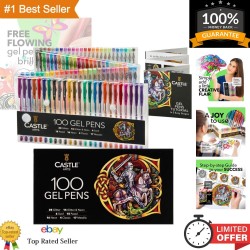 100 Gel Pens for Adult Coloring Set | Drawing, Scrapbooks, Journals | Amazing...