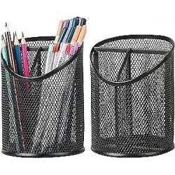  2 Pack Pen Holder Pen Organizer for Desk Mesh Round Pencil Holder Desktop 