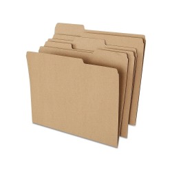 HITOUCH BUSINESS SERVICES File Folders 1/3 Cut Letter Size Kraft 100/Box