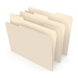 Staples File Folder 3-Tab Letter Size Manila 1000/Carton ST56675CTVS